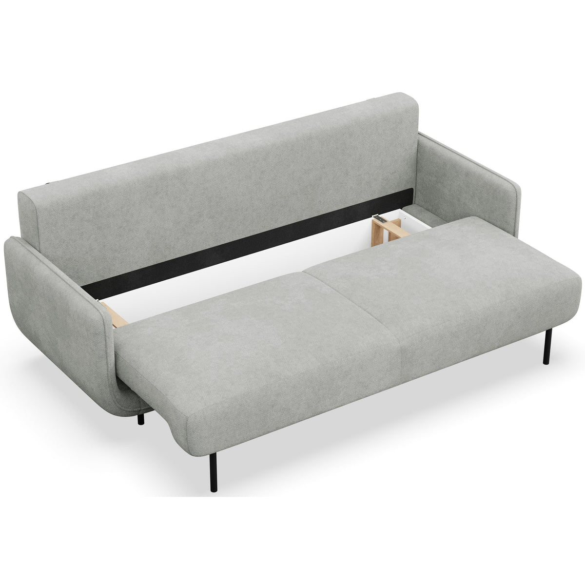 Sofa-lova OVALS, šviesiai pilka pinta