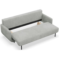 Sofa-lova OVALS, šviesiai pilka pinta