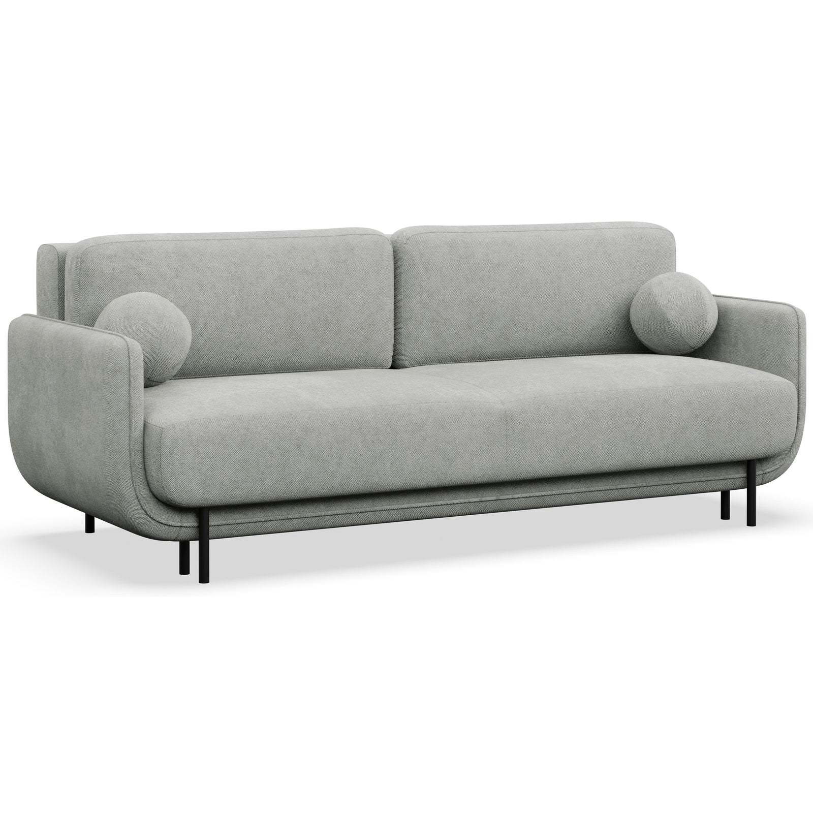 Sofa-lova OVALS, šviesiai pilka pinta