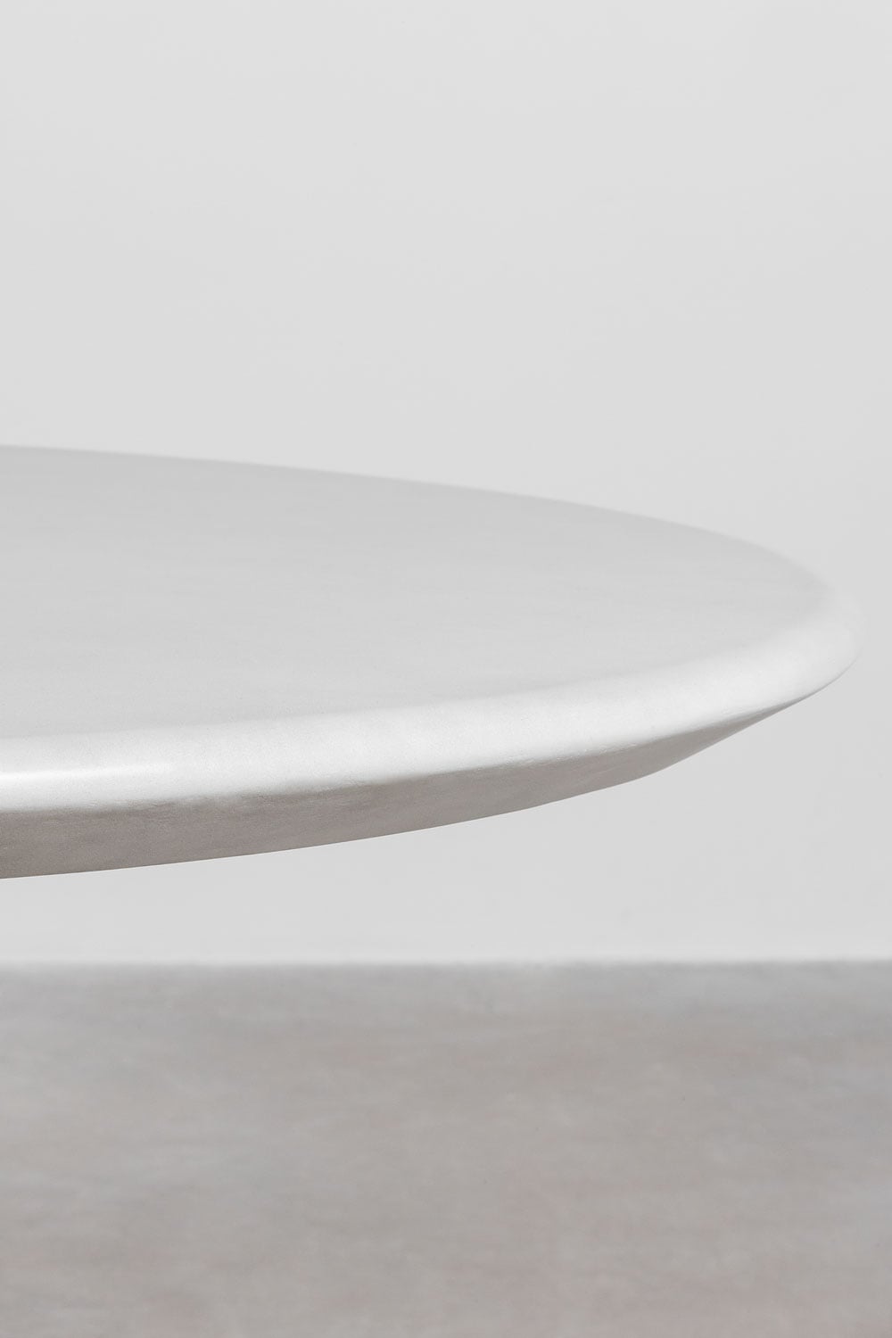 Outdoor table BETALO, round, sand grey