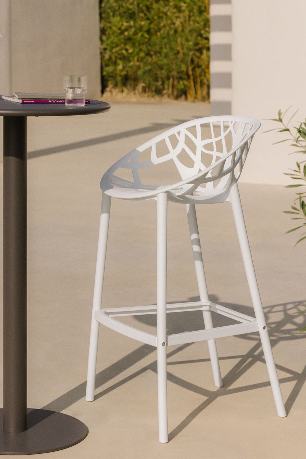 Bar Stool MEKANO, white, 75 cm