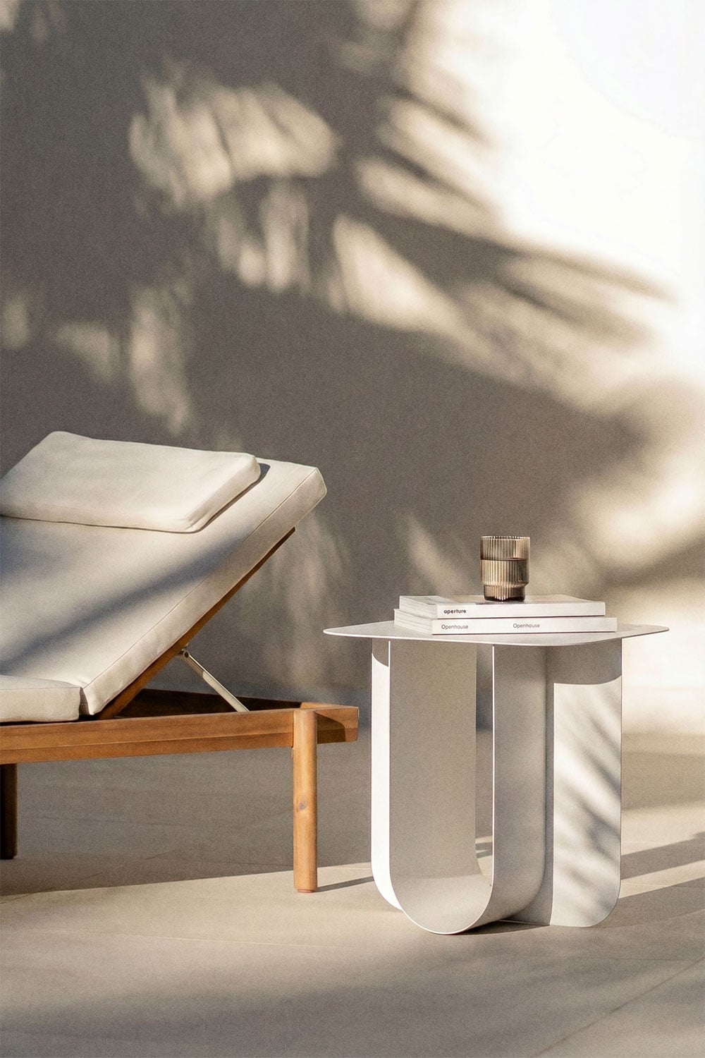 Side table STEELO, white steel