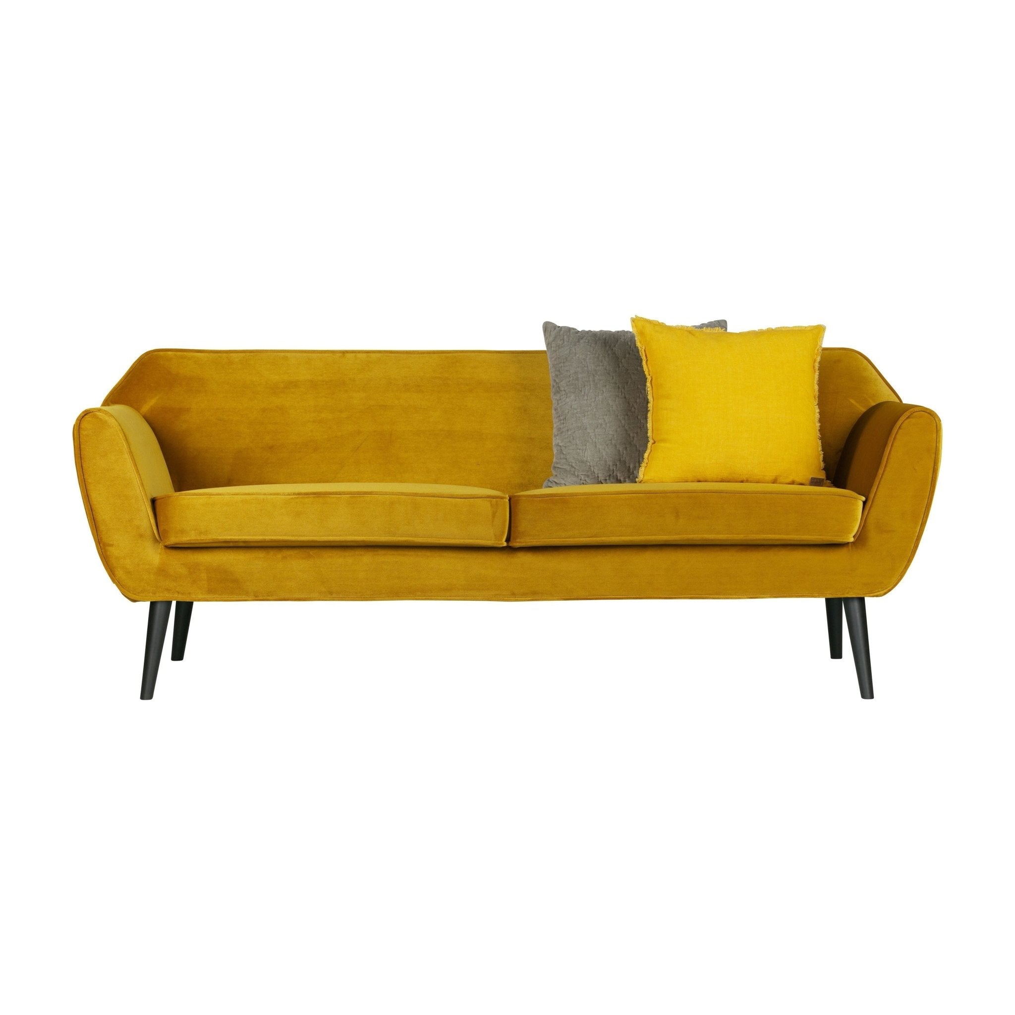 "Rocco" Sofa, 187cm, Aksomas, Ochre Spalva - Namų Idėja