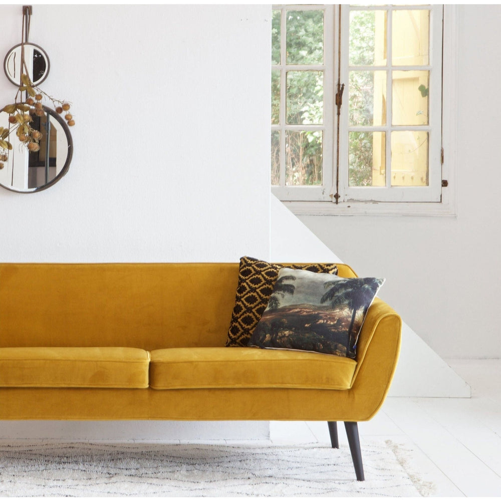"Rocco" Sofa, 187cm, Aksomas, Ochre Spalva - Namų Idėja