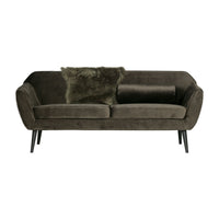 "Rocco" Sofa, 187cm, Aksomas, Samanų Žalia Spalva - Namų Idėja