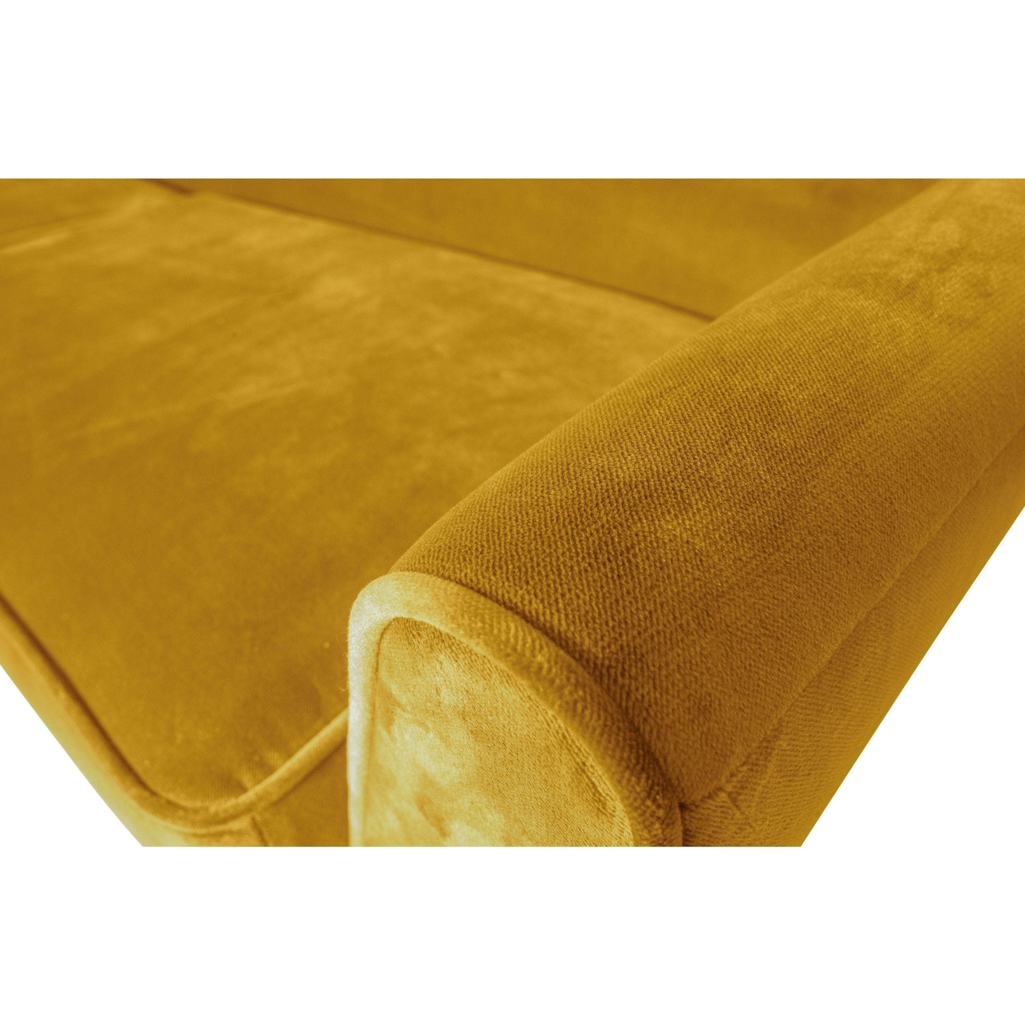 "Rocco" Sofa, 230cm, Aksomas, Ochre Spalva - Namų Idėja