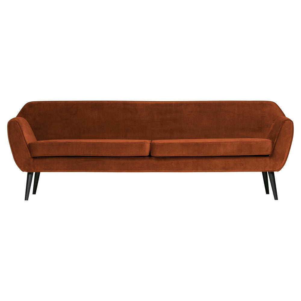 "Rocco" Sofa, 230cm, Aksomas, Rūdžių Spalva - Namų Idėja
