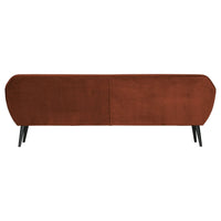 "Rocco" Sofa, 230cm, Aksomas, Rūdžių Spalva - Namų Idėja