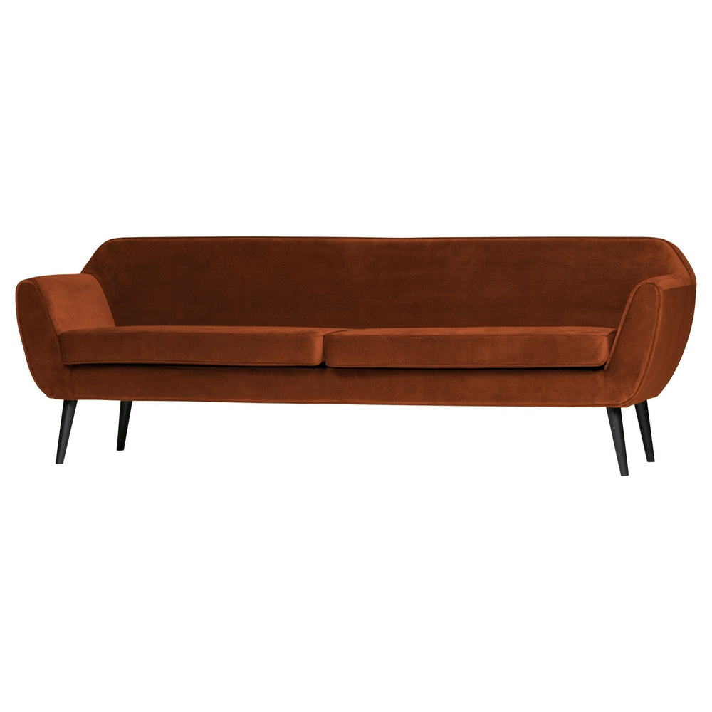 "Rocco" Sofa, 230cm, Aksomas, Rūdžių Spalva - Namų Idėja