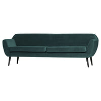 "Rocco" Sofa, 230cm, Aksomas, Žalsvai Mėlyna Spalva - Namų Idėja