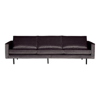 "Rodeo" 3 Vietų Sofa, Aksomas, Antracito Spalva - Namų Idėja