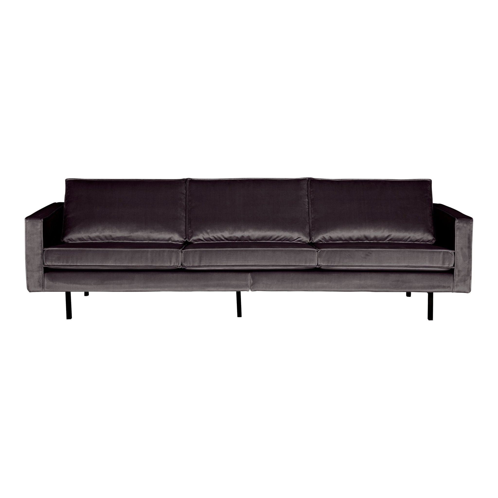 "Rodeo" 3 Vietų Sofa, Aksomas, Antracito Spalva - Namų Idėja