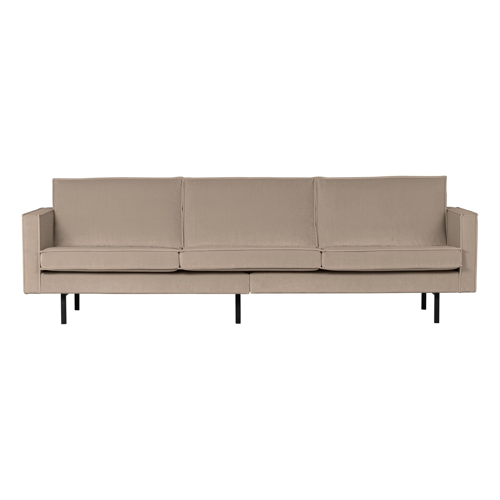 "Rodeo" 3 Vietų Sofa, aksomas, chaki - Namų Idėja
