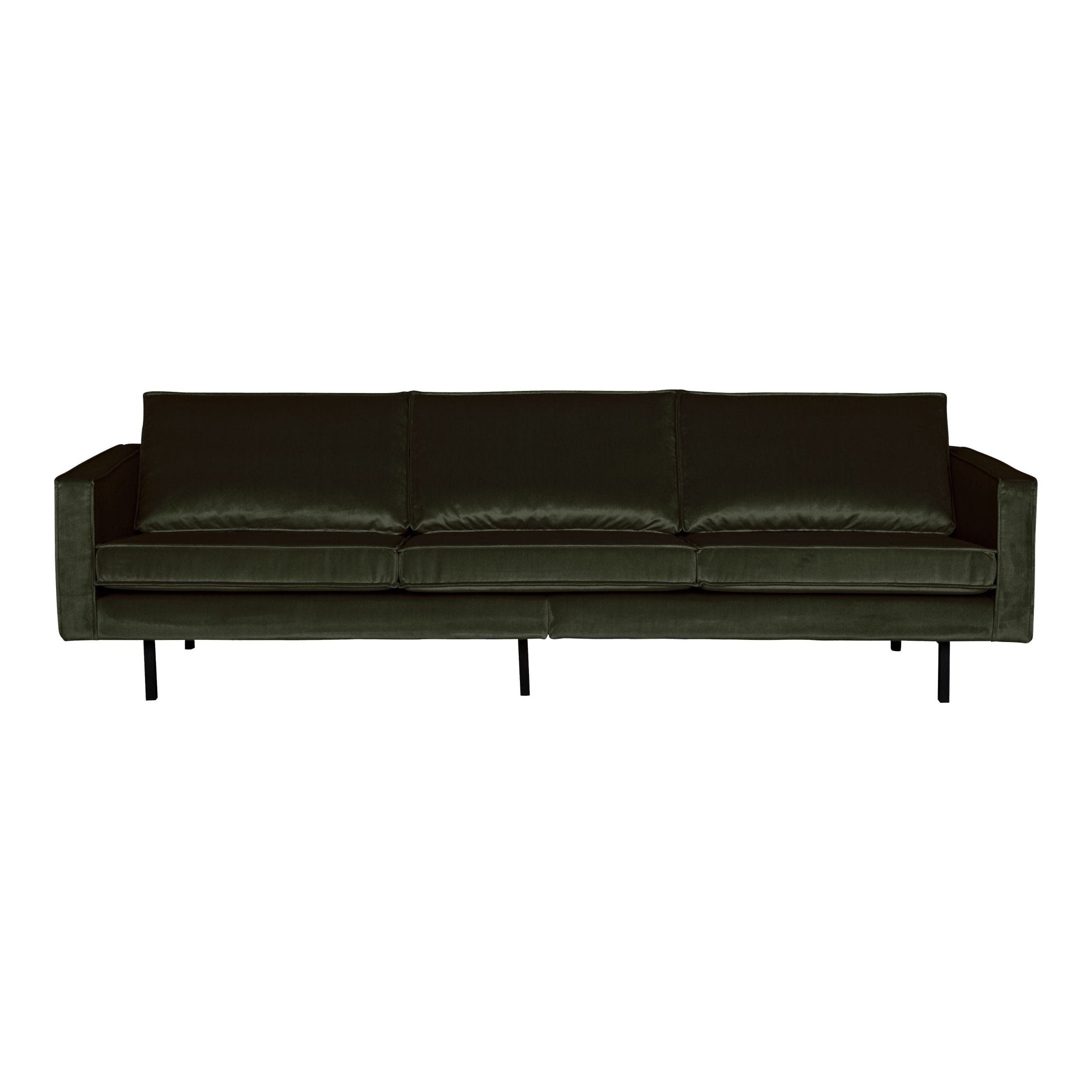 "Rodeo" 3 Vietų Sofa, Aksomas, Chaki Spalva - Namų Idėja