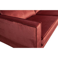 "Rodeo" 3 Vietų Sofa, Aksomas, Kaštono Spalva - Namų Idėja