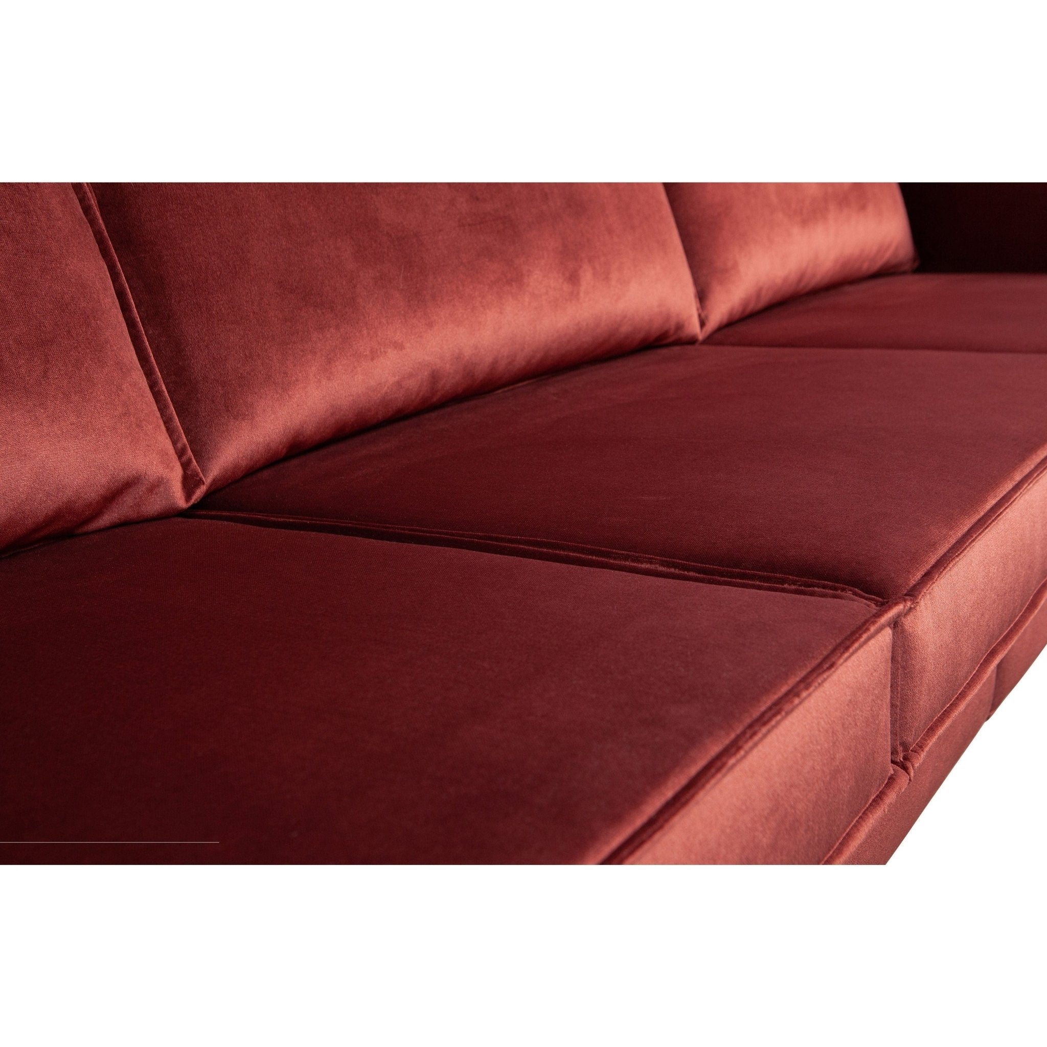 "Rodeo" 3 Vietų Sofa, Aksomas, Kaštono Spalva - Namų Idėja