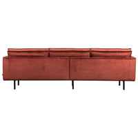 "Rodeo" 3 Vietų Sofa, Aksomas, Kaštono Spalva - Namų Idėja