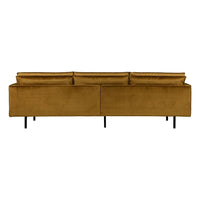 "Rodeo" 3 Vietų Sofa, Aksomas, Medaus Spalva - Namų Idėja