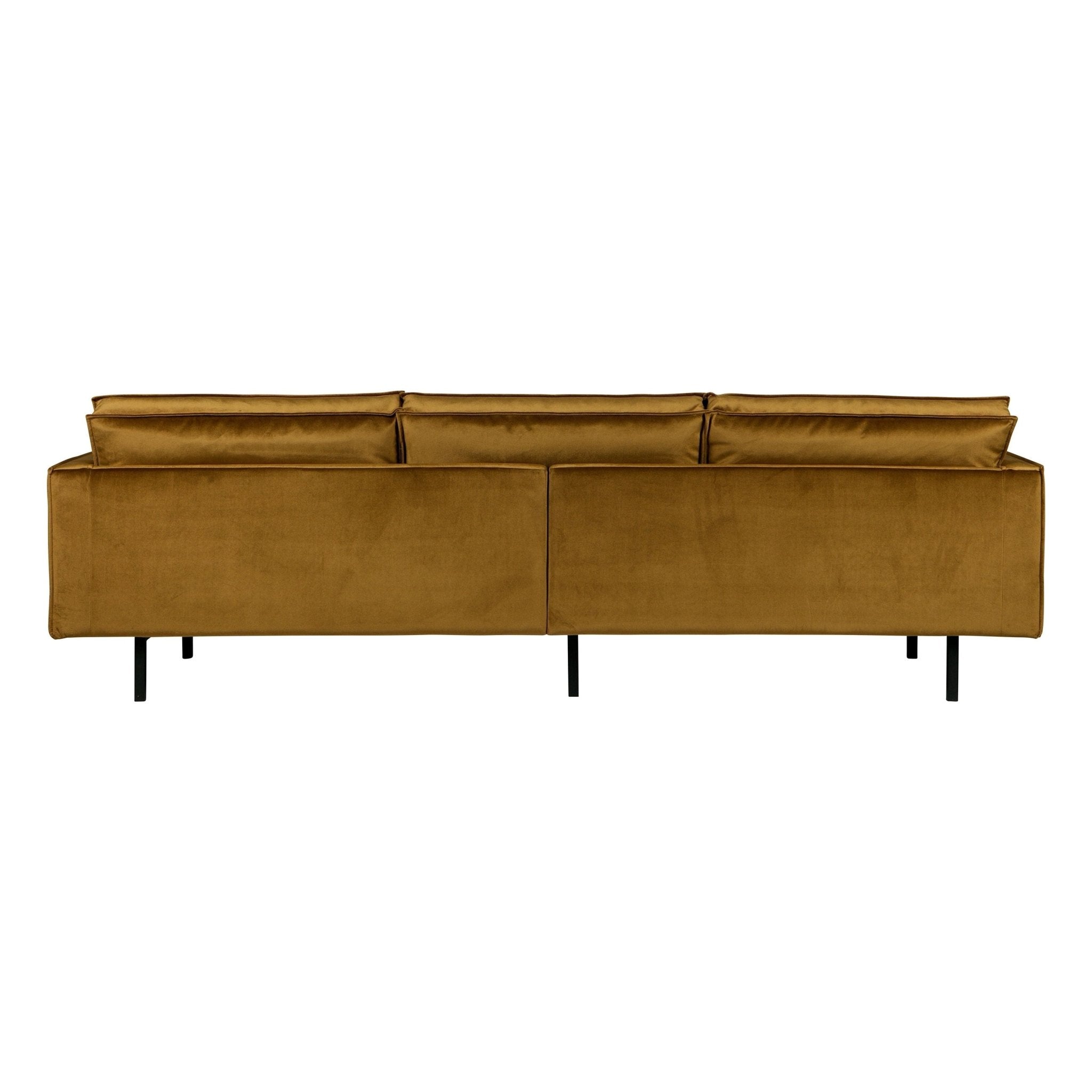 "Rodeo" 3 Vietų Sofa, Aksomas, Medaus Spalva - Namų Idėja