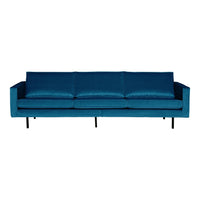 "Rodeo" 3 Vietų Sofa, Aksomas, Mėlyna Spalva - Namų Idėja