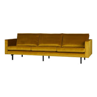 "Rodeo" 3 Vietų Sofa, Aksomas, Ochre Spalva - Namų Idėja