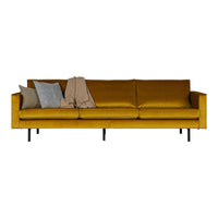 "Rodeo" 3 Vietų Sofa, Aksomas, Ochre Spalva - Namų Idėja
