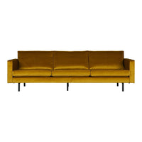 "Rodeo" 3 Vietų Sofa, Aksomas, Ochre Spalva - Namų Idėja