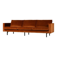 "Rodeo" 3 Vietų Sofa, Aksomas, Rūdžių Spalva - Namų Idėja
