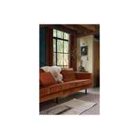 "Rodeo" 3 Vietų Sofa, Aksomas, Rūdžių Spalva - Namų Idėja