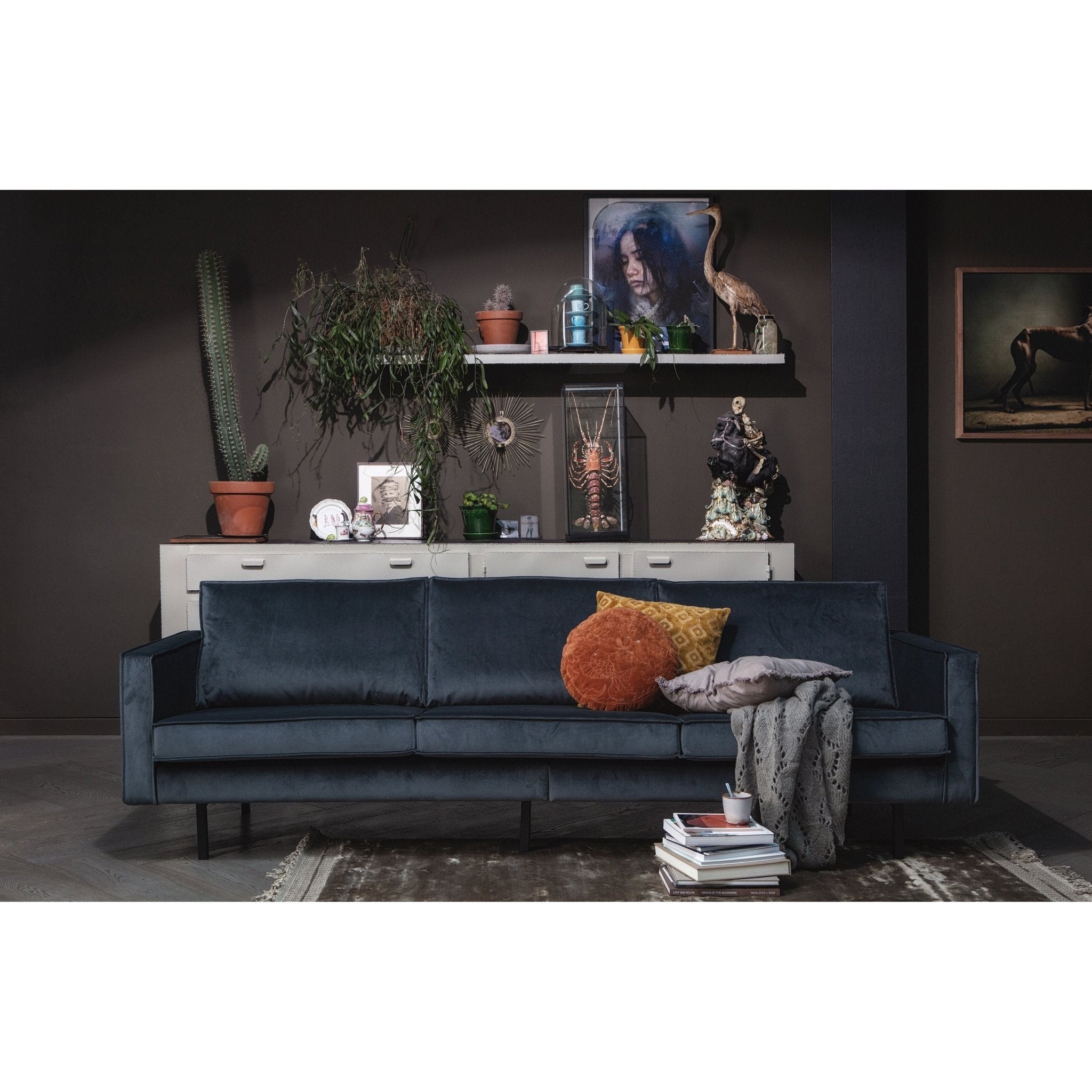 "Rodeo" 3 Vietų Sofa, Aksomas, Šviesi Mėlyna Spalva - Namų Idėja