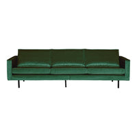 "Rodeo" 3 Vietų Sofa, Aksomas, Žalia Spalva - Namų Idėja