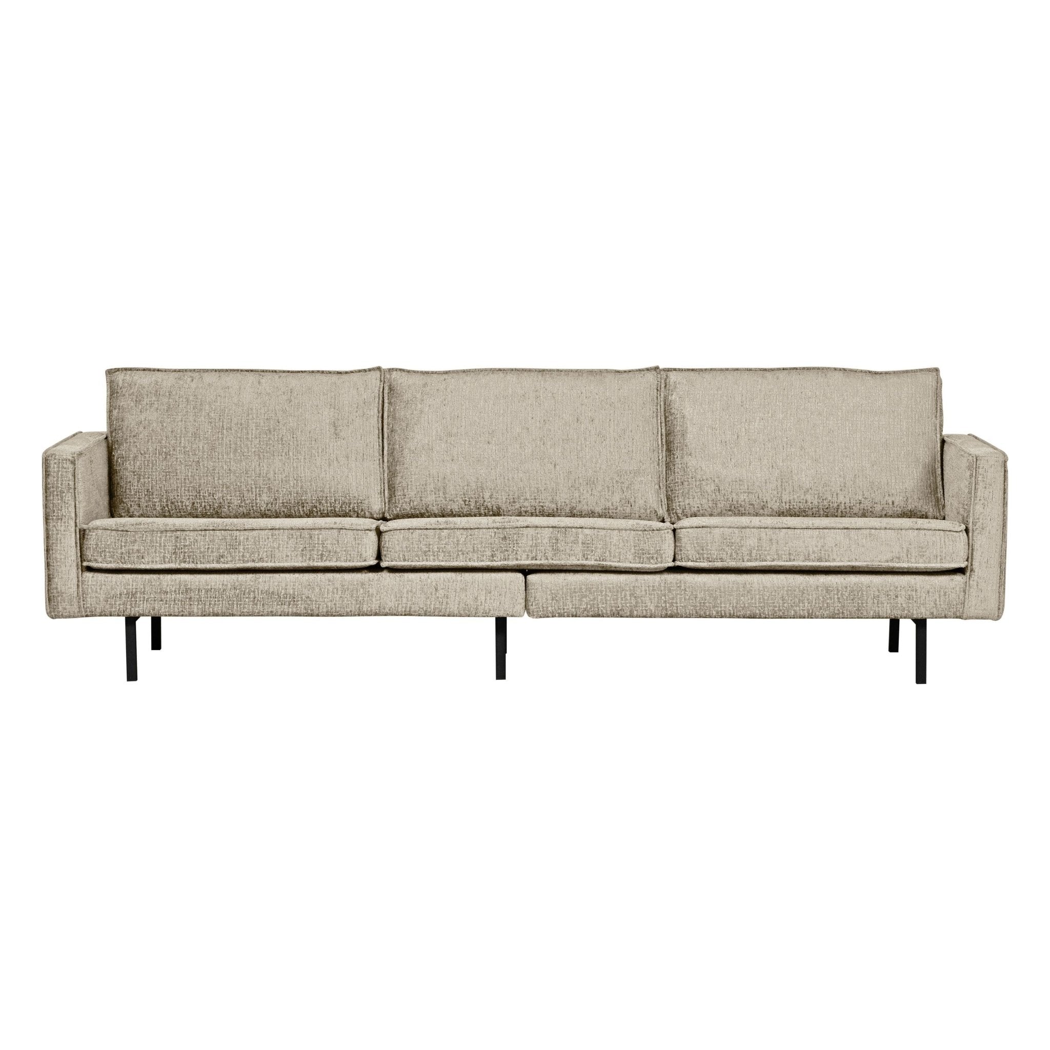 "Rodeo" 3 Vietų Sofa, stambiai austas aksomas, natūrali spalva - Namų Idėja