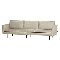 "Rodeo" 3 Vietų Sofa, stambiai austas aksomas, natūrali spalva - Namų Idėja