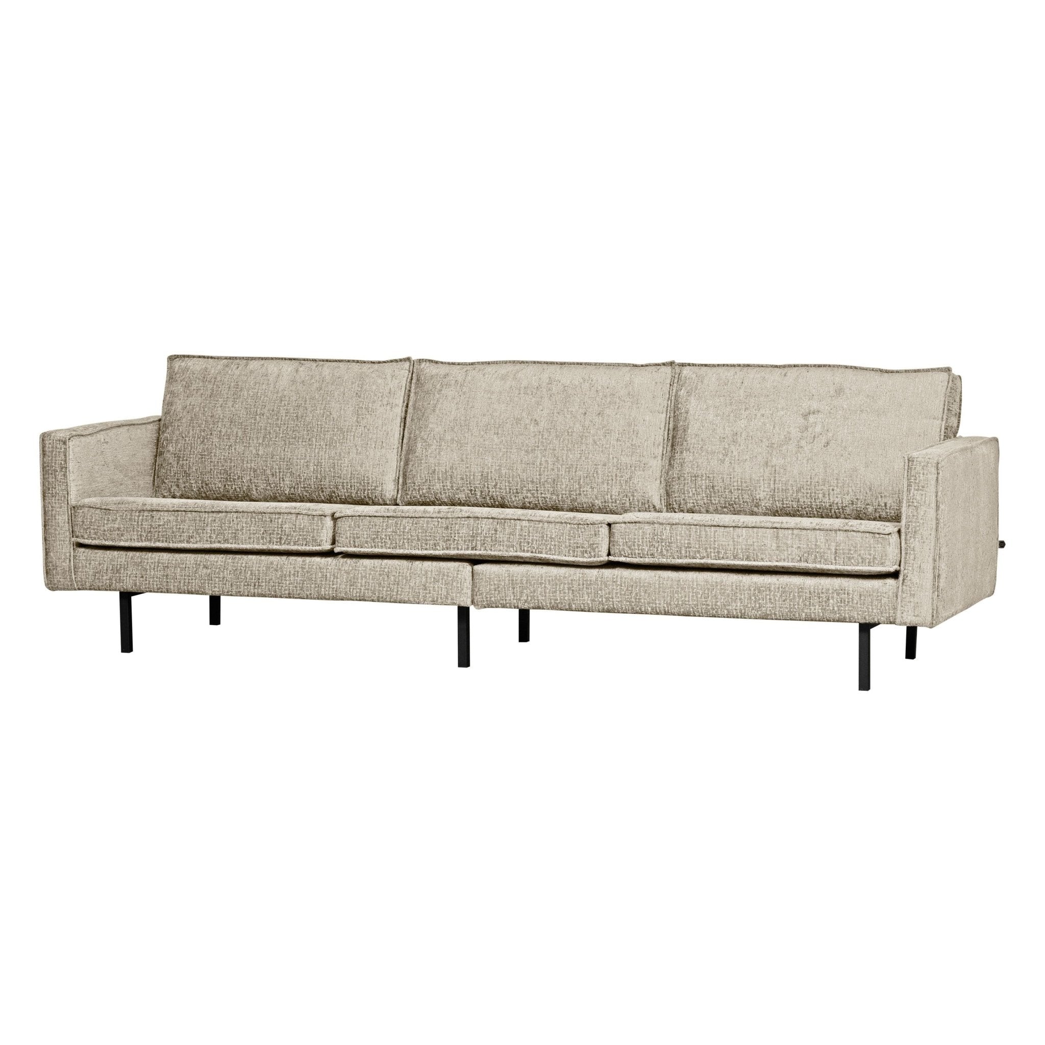 "Rodeo" 3 Vietų Sofa, stambiai austas aksomas, natūrali spalva - Namų Idėja