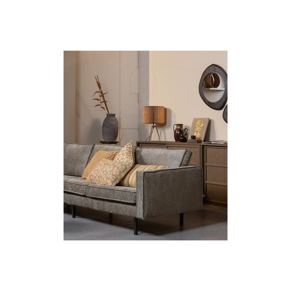 "Rodeo" 3 Vietų Sofa, stambiai austas aksomas, pilka spalva - Namų Idėja