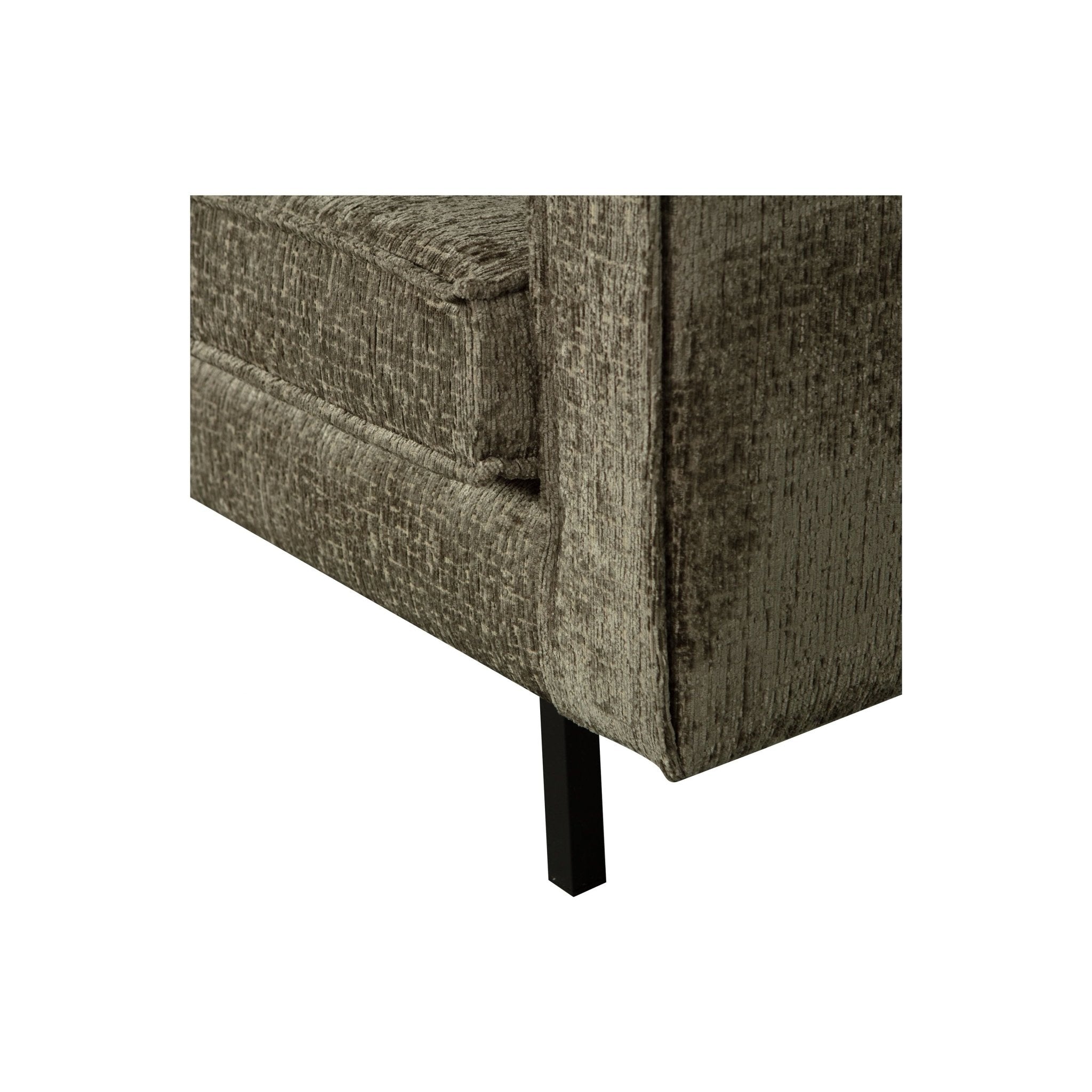 "Rodeo" 3 Vietų Sofa, stambiai austas aksomas, pilka spalva - Namų Idėja