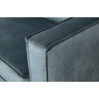 "Rodeo" Kampinė Sofa, Dešinė, Aksomas, Šviesi Mėlyna Spalva - Namų Idėja