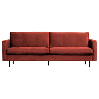 "Rodeo" sofa 2,5 - vietų, aksomas, Kaštono Spalva - Namų Idėja