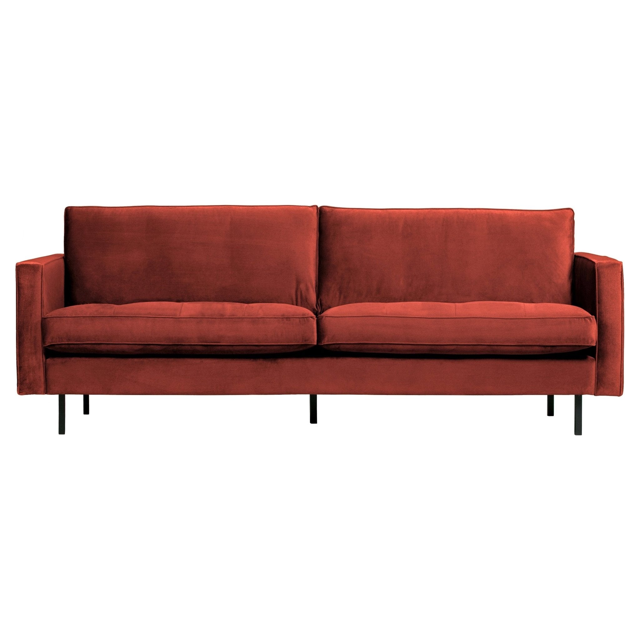 "Rodeo" sofa 2,5 - vietų, aksomas, Kaštono Spalva - Namų Idėja