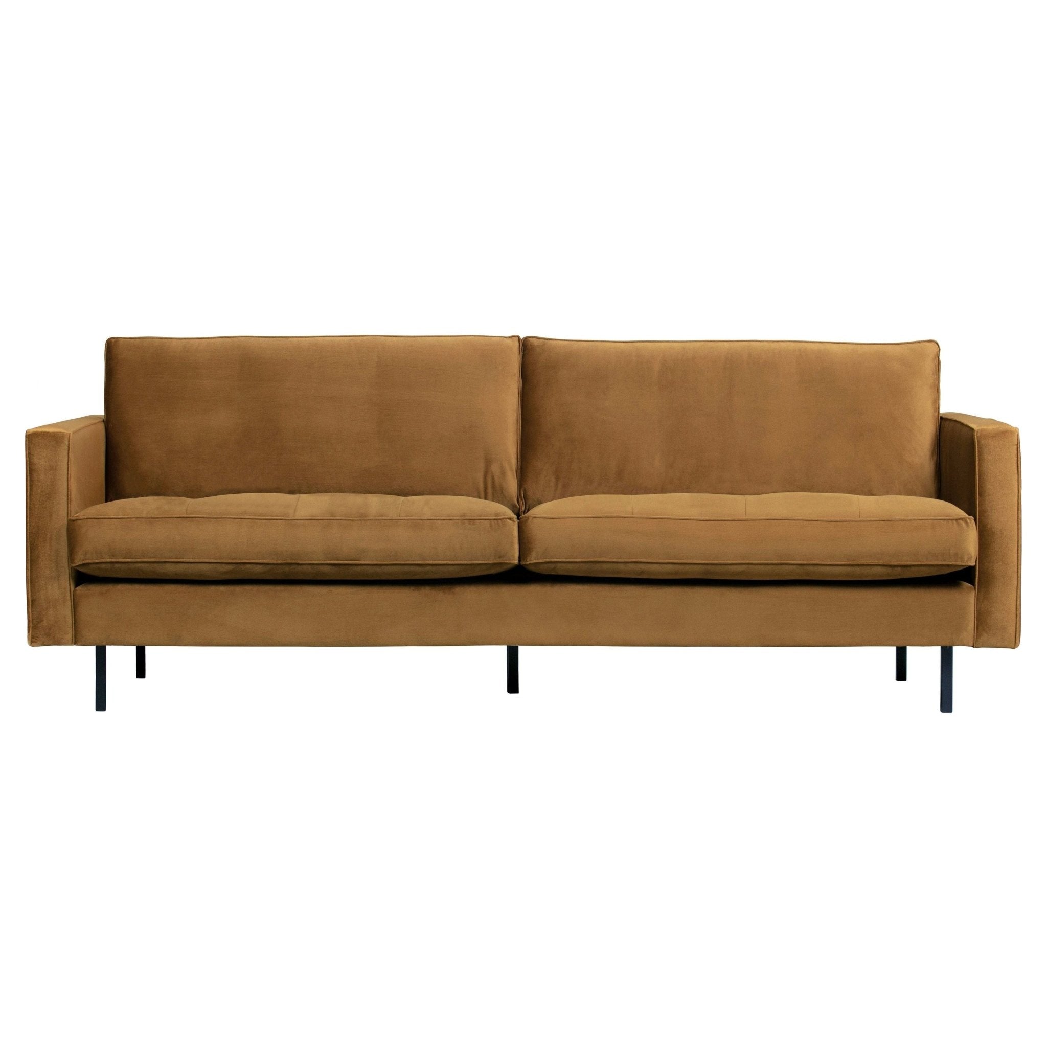 "Rodeo" sofa 2,5 - vietų, aksomas, Medaus Spalva - Namų Idėja