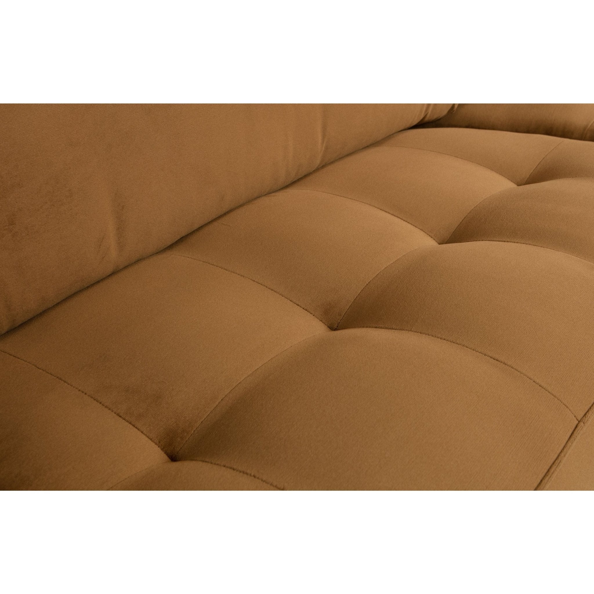 "Rodeo" sofa 2,5 - vietų, aksomas, Medaus Spalva - Namų Idėja