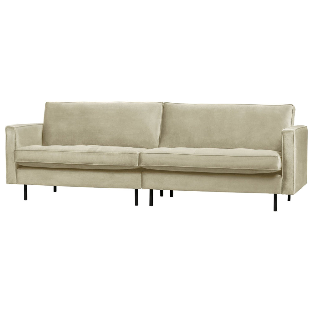 "Rodeo" sofa 3 - jų vietų, klasikinė, aksomas, dramblio kaulo spalva - Namų Idėja