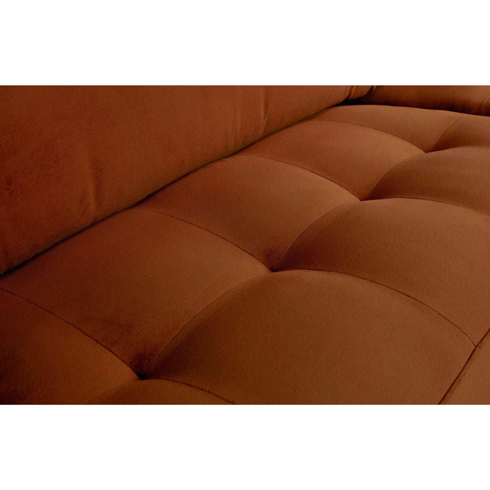 "Rodeo" sofa 3 - jų vietų, klasikinė, Aksomas, Rūdžių Spalva - Namų Idėja