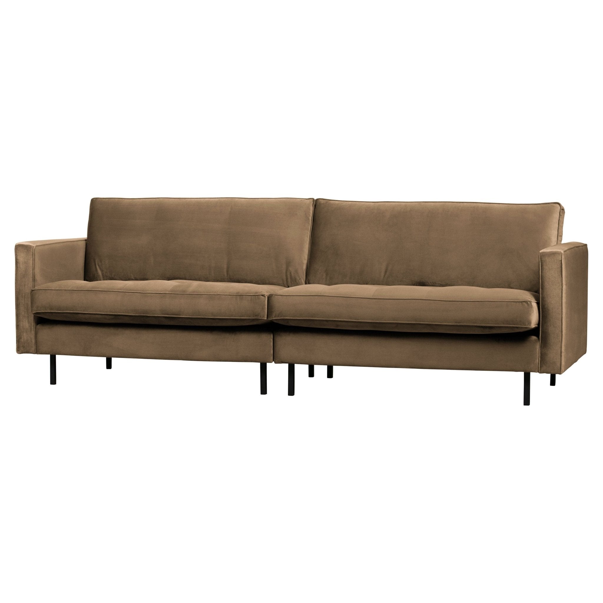 "Rodeo" sofa 3 - jų vietų, klasikinė, Aksomas, Taupe Spalva - Namų Idėja