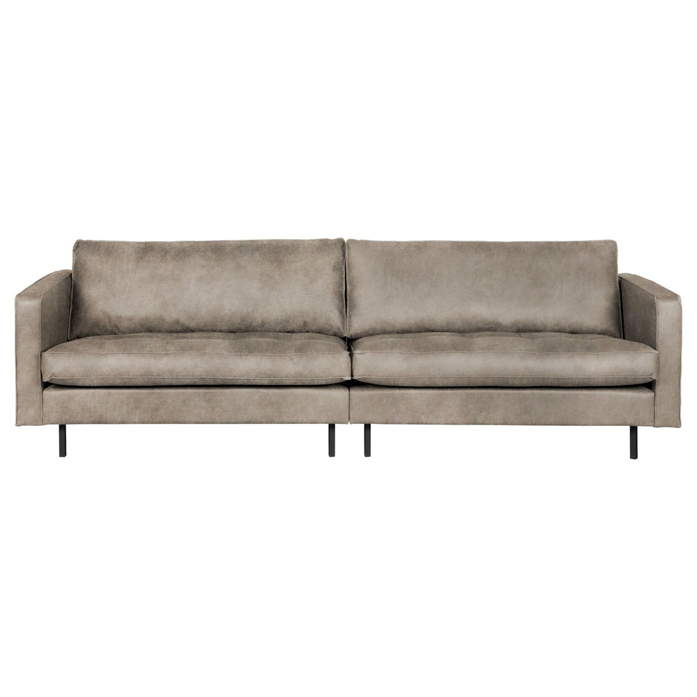 "Rodeo" sofa 3 - jų vietų, klasikinė, Netikra Oda, Pilka Spalva - Namų Idėja