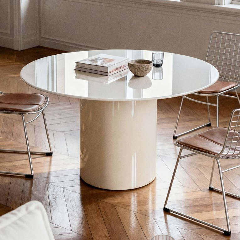 Valgomojo stalas ZIVOARO Ø120 cm, stiklas