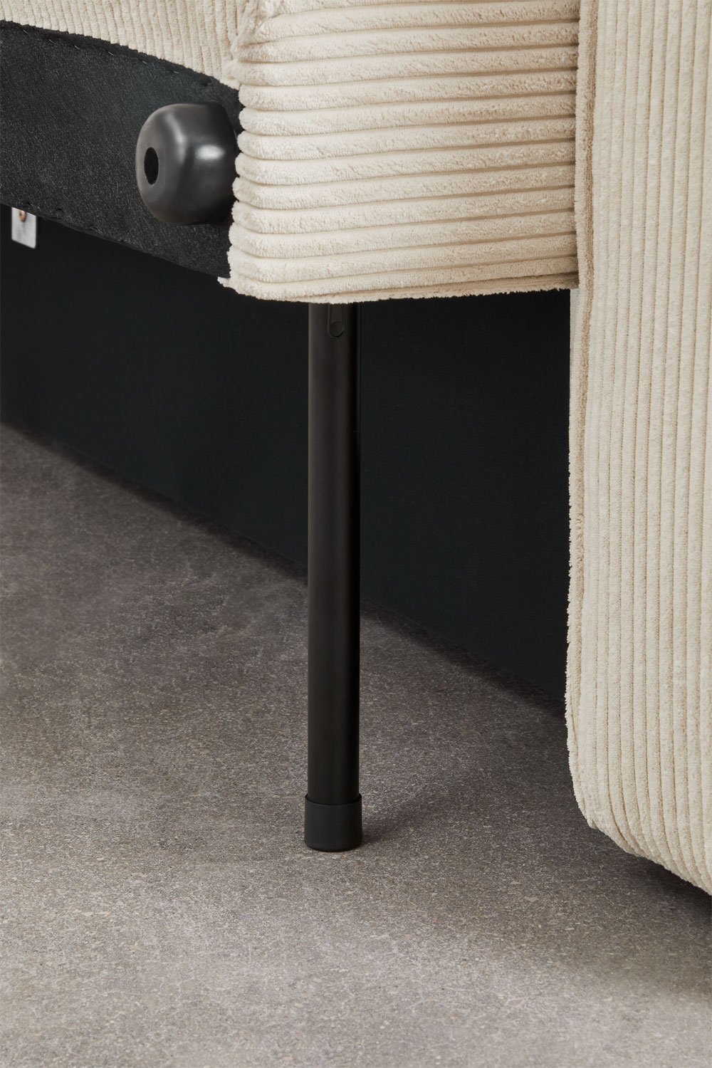 Trivietė sofa TAMLO su miegama funkcija, štruksas, kreminė