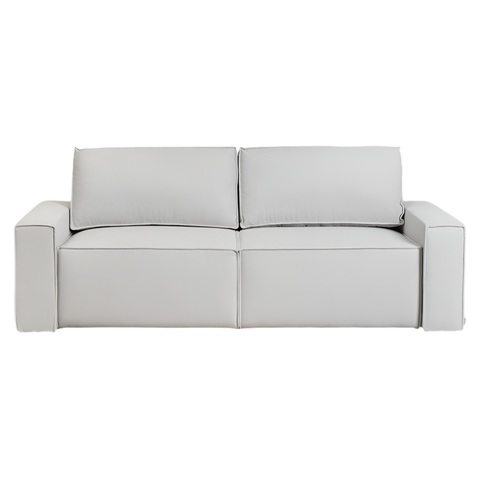 Trivietė sofa TAMLO su miegama funkcija, šviesiai pilka