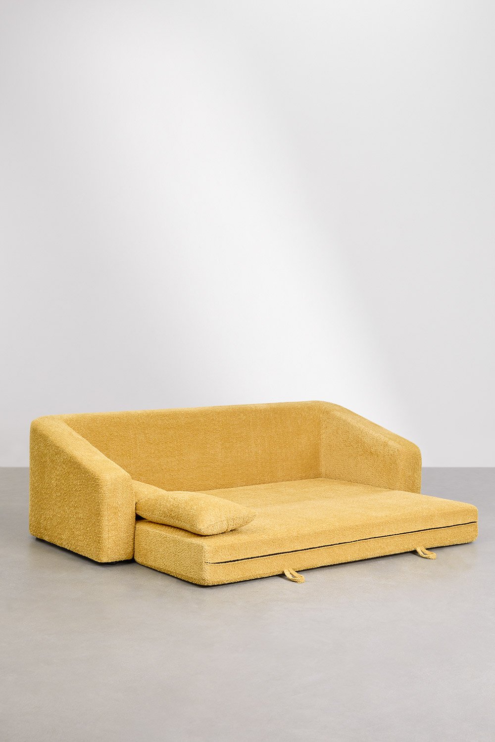 Trivietė sofa DALILA su miegama funkcija, geltona spalva