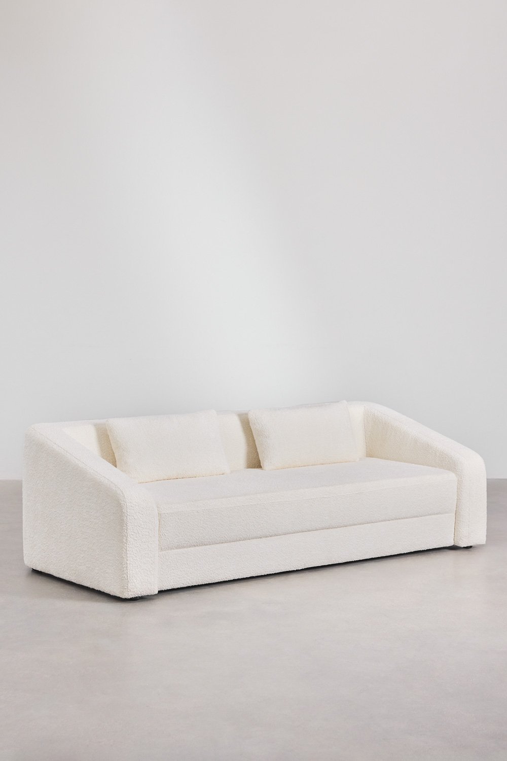 Trivietė sofa DALILA su miegama funkcija, balta spalva